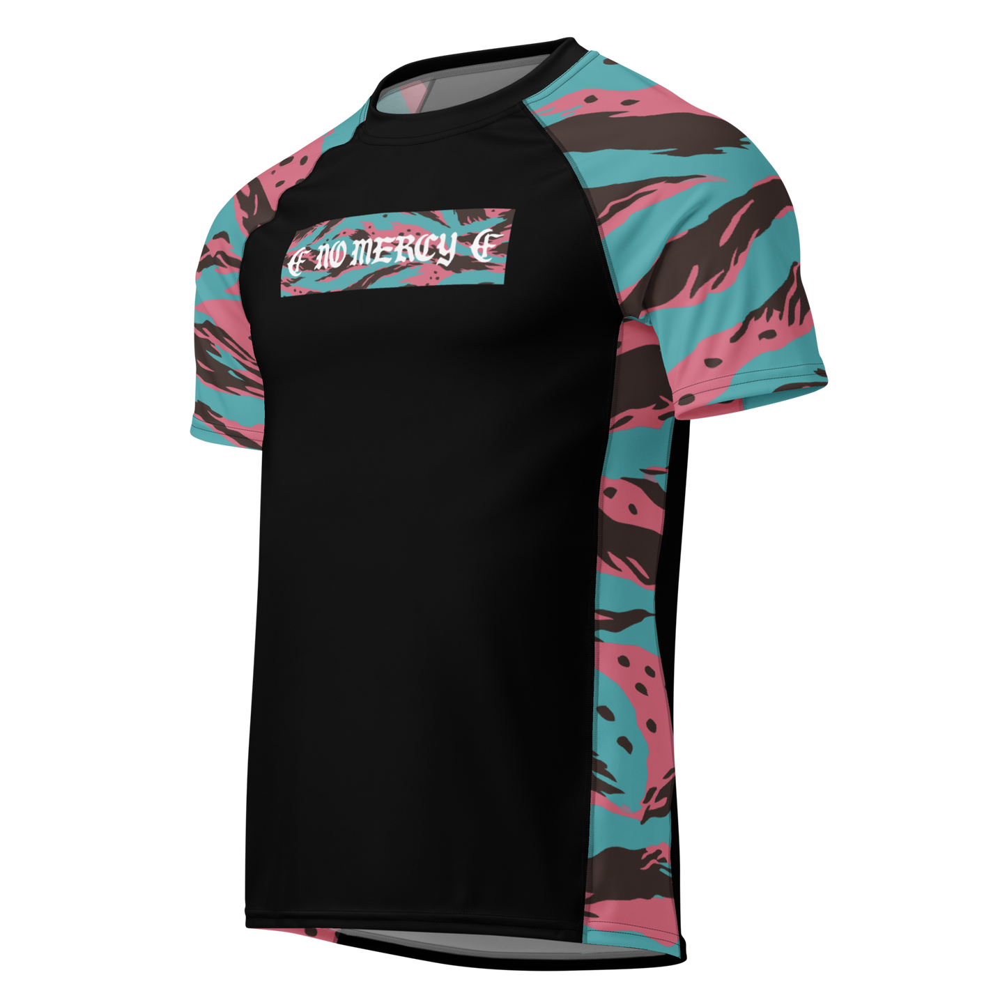“No Mercy” Rash Guard – Cotton Candy Tiger Stripe