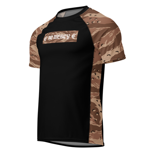 “No Mercy” Rash Guard – Chocolate Chip Desert Tiger