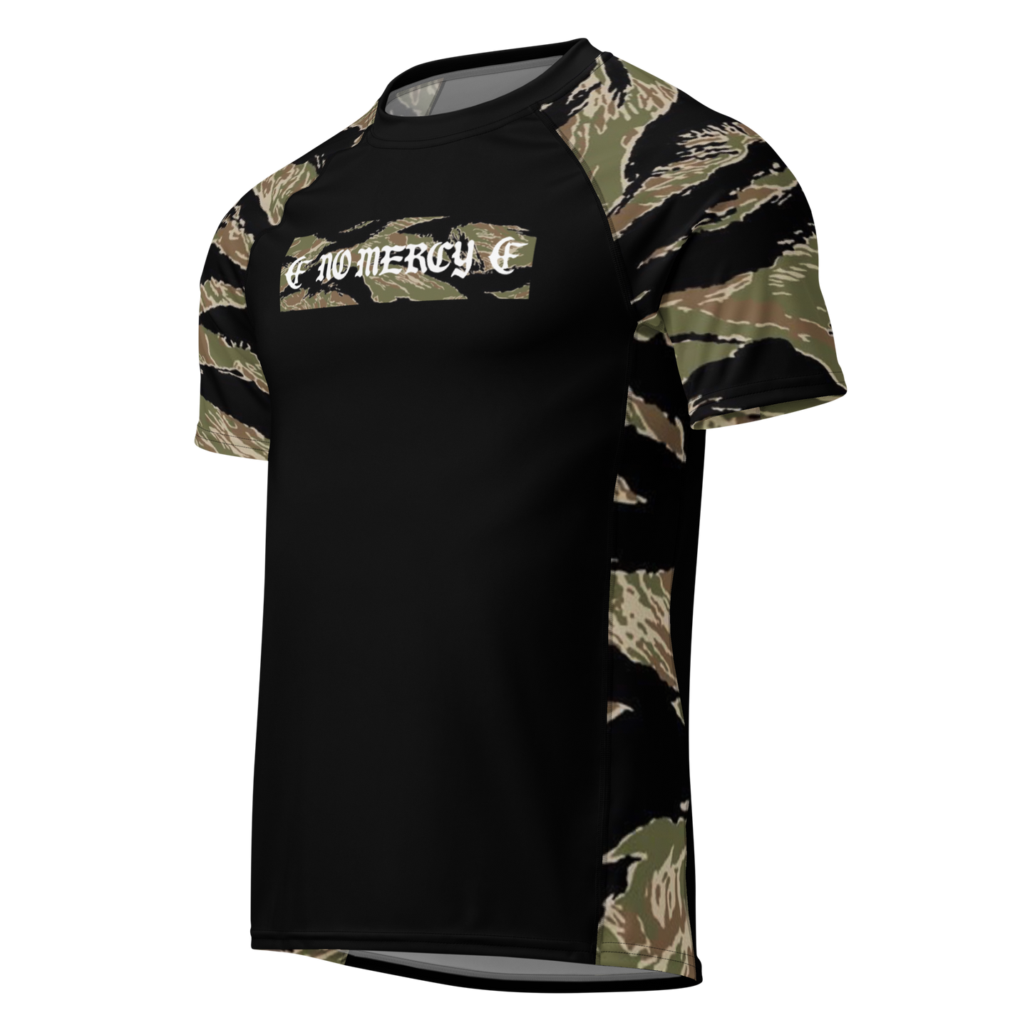 “No Mercy” Rash Guard – Tiger Stripe Camo