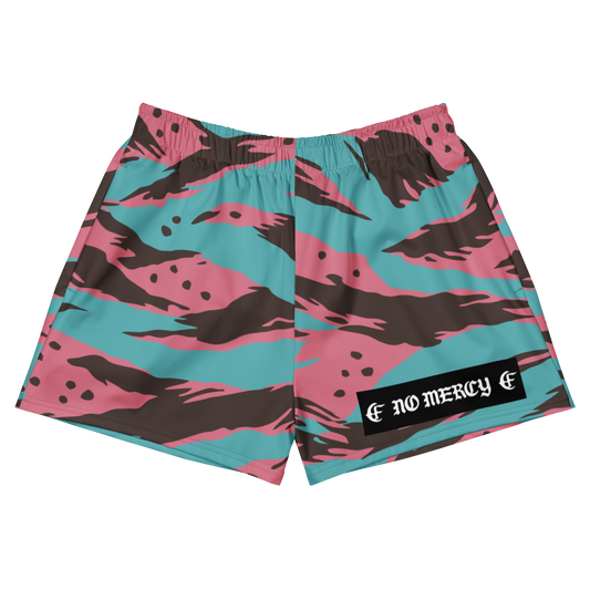 Cotton Candy Tiger Stripe “No Mercy” Fight Shorts